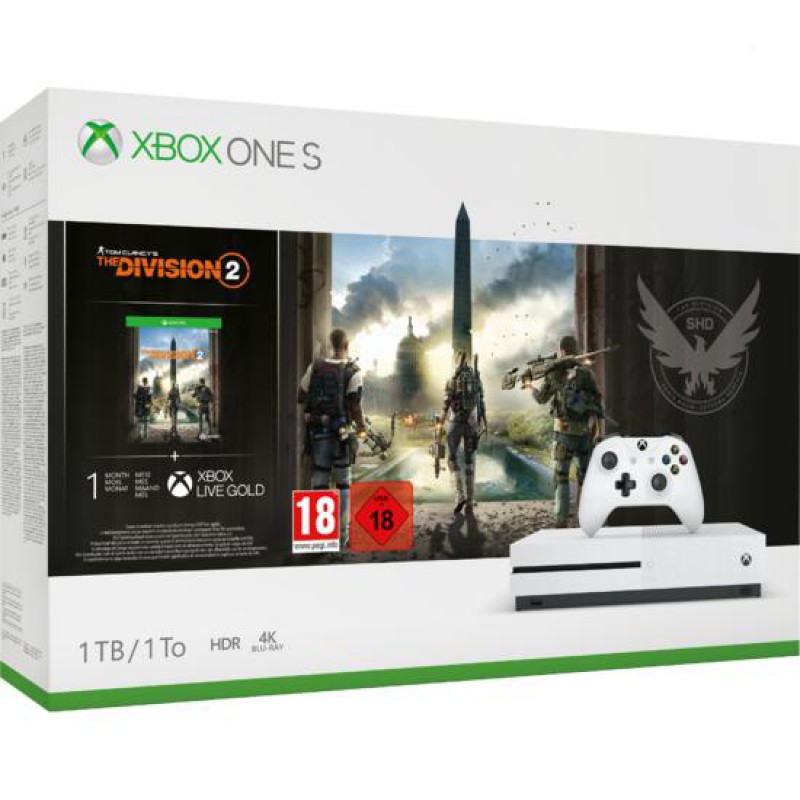 image du jeu Pack Xbox One S 1to Blanche + Tom Clancy's The Division 2 sur XBOX ONE