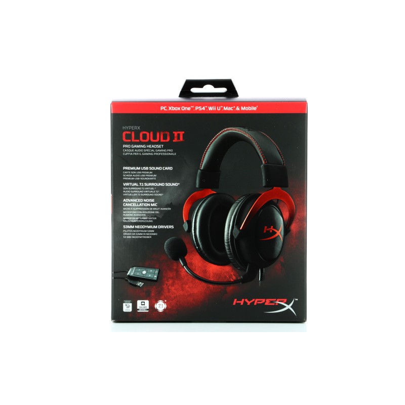 Casque Filaire Hyperx Cloud Ii Rouge Multiplateformes Pc
