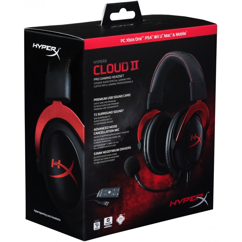 Casque Filaire Hyperx Cloud Ii Rouge Multiplateformes Pc