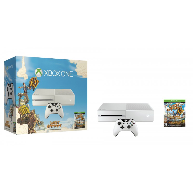 PACK XBOX ONE Blanche + SUNSET OVERDRIVE Exclu Micromania XBOXONE