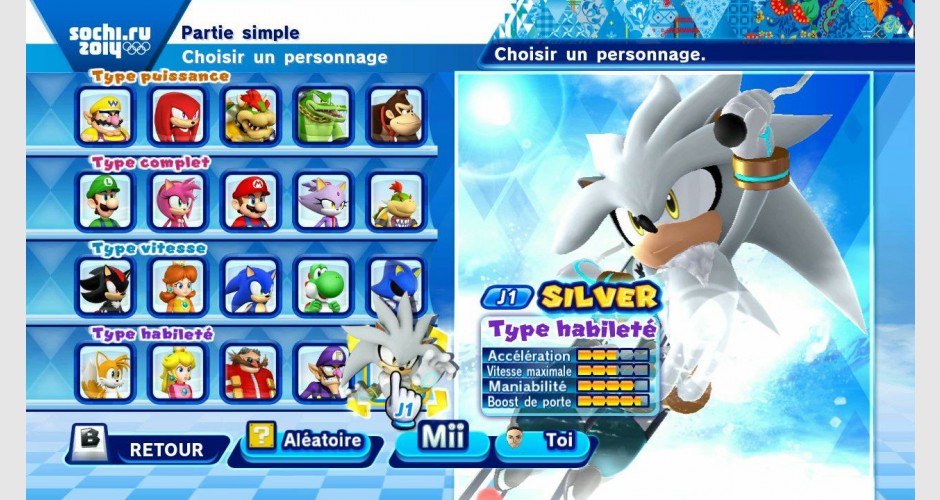 Mario & Sonic Aux Jeux Olympiques D'hiver De Sotchi 2014 sur WII U, tous les jeux vidéo WII U Mario & Sonic Aux Jeux Olympiques D'hiver De Sotchi 2014 sur WII U, tous les jeux vidéo WII U