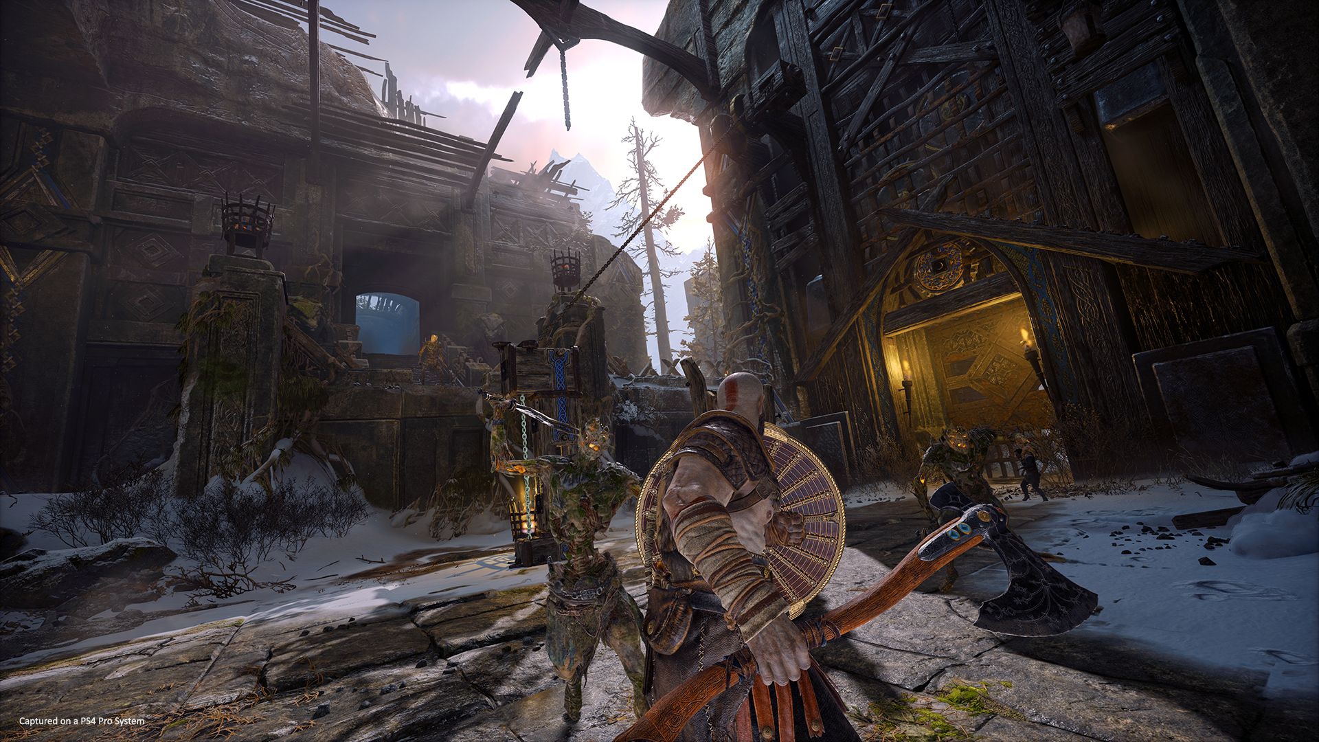 gow003 Kratos avec hache et bouclier